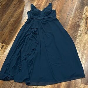 Azazie Midnight Blue Asymmetrical Dress